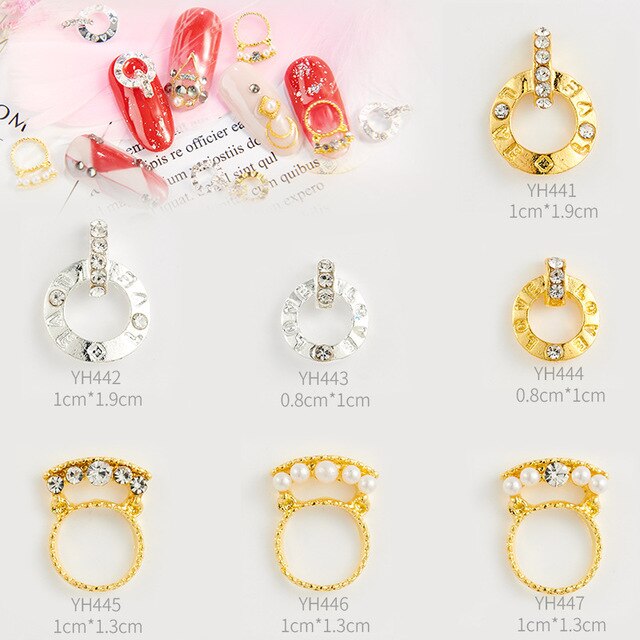 10PCs Mix Random 3D Gems Rhinestones Nails Strass Nail Art Decorations Stone Accessories Supplies Charms Butterfly Glitter