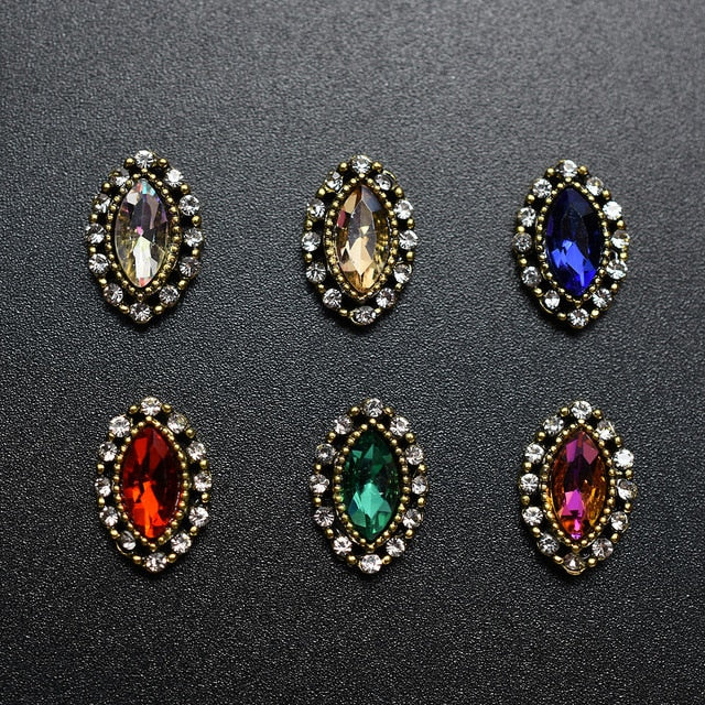 10PCs Mix Random 3D Gems Rhinestones Nails Strass Nail Art Decorations Stone Accessories Supplies Charms Butterfly Glitter