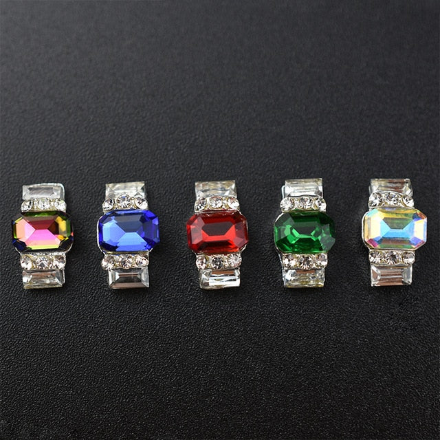 10PCs Mix Random 3D Gems Rhinestones Nails Strass Nail Art Decorations Stone Accessories Supplies Charms Butterfly Glitter