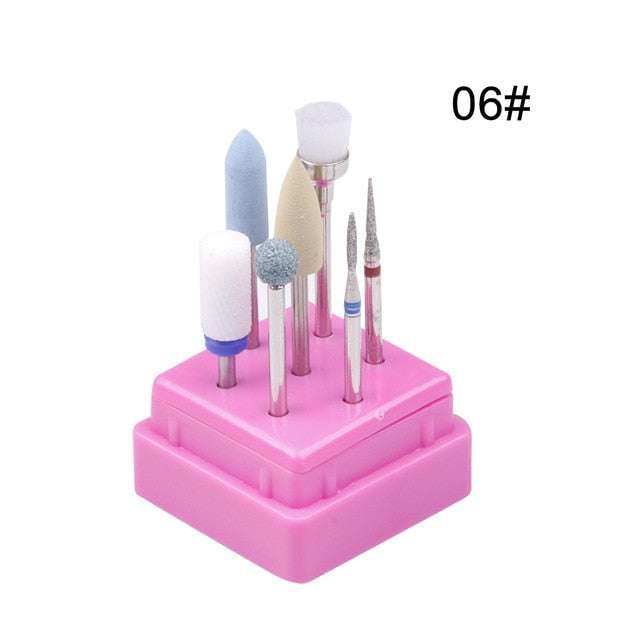 Professional Electric Nail Drill Machine Nail Files Pen Pedicure 6 Bits MillingUV LED Gel Polish Remover Nail Art Manicure Tool