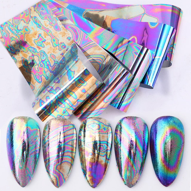 1 Roll Pink Gold Sliver Nail Foils Sparkly Sky Glitter Nail Art Transfer Stickers Slider Paper Nail Art Manicures Decoration New