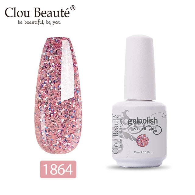 Clou Beaute 64 Colors Gel Nail Polish White Gel UV Nail Matte Base Top Gel Polish Soak Off UV Varnish Gel Paint 15ml Nail Art