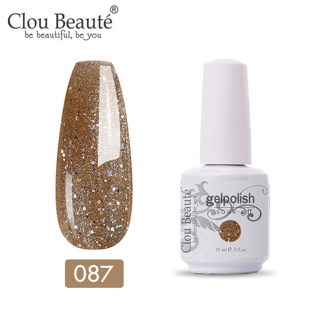 Clou Beaute 64 Colors Gel Nail Polish White Gel UV Nail Matte Base Top Gel Polish Soak Off UV Varnish Gel Paint 15ml Nail Art