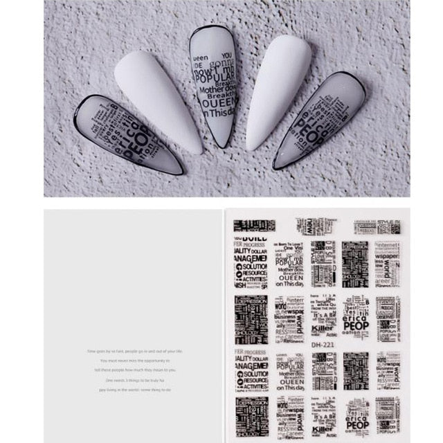 Gold 3D Nail Sticker Curve Stripe Lines Nails Stickers Gradient Adhesive Striping Tape Nail Foil Nail Art Stickers Decals Silver