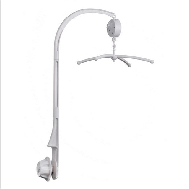 Baby Toy White Rattles Bracket Set Crib Mobile Bed Bell Holder Arm Wind-up Music Box WJ549