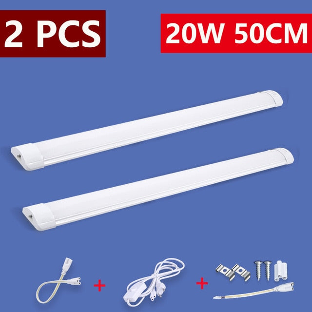 Full Set Led Kitchen Light Under Cabinet Lights 10W 20W 220V T5 LED Tube Bar Wall Lamp For Closet Kitchen Bedroom 1.8M EU Plug