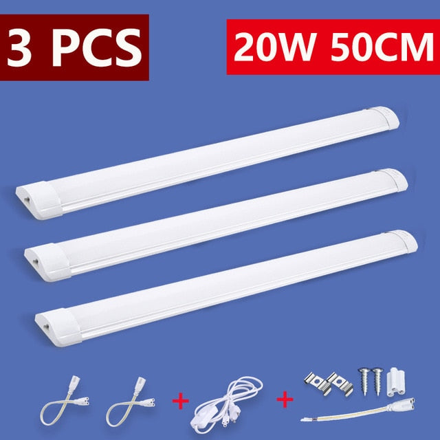 Full Set Led Kitchen Light Under Cabinet Lights 10W 20W 220V T5 LED Tube Bar Wall Lamp For Closet Kitchen Bedroom 1.8M EU Plug