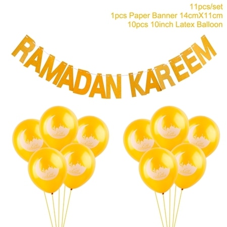 Balloons Decor Ramadan And Eid Decorations Eid Bjd Eid Mubarak Decor MUBARAK Paper Banner RAMADAN MUBARAK Muslim Ramadan Decor