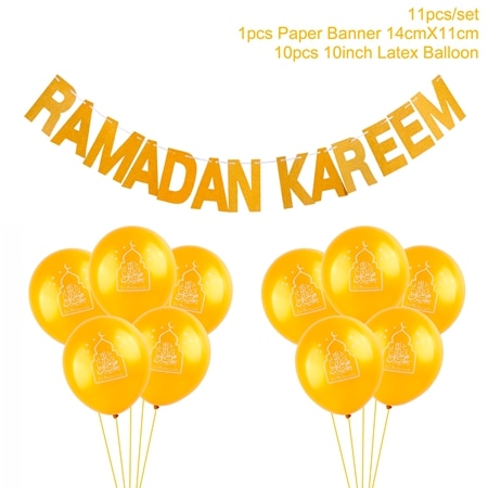 Balloons Decor Ramadan And Eid Decorations Eid Bjd Eid Mubarak Decor MUBARAK Paper Banner RAMADAN MUBARAK Muslim Ramadan Decor