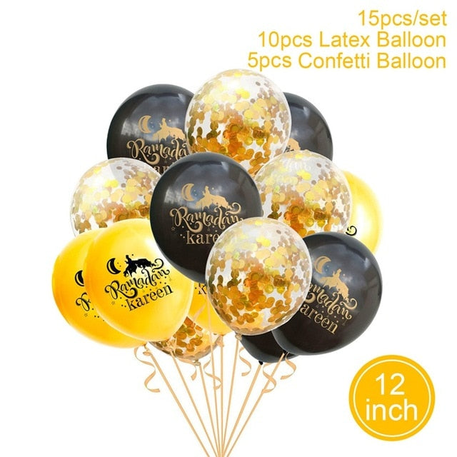 Balloons Decor Ramadan And Eid Decorations Eid Bjd Eid Mubarak Decor MUBARAK Paper Banner RAMADAN MUBARAK Muslim Ramadan Decor