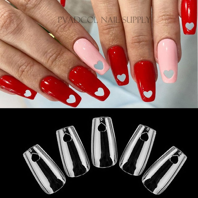 Gel X Nails Extension System Full Cover Sculpted Clear Stiletto Coffin False Nail Tips 240pcs/bag