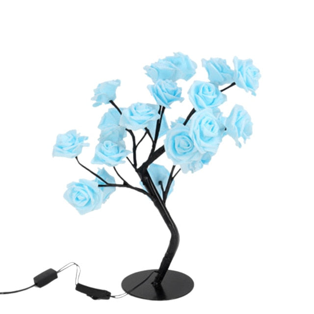 LED Table Lamp Rose Flower Tree USB Night Lights Home Decoration LED Table Lights Parties Xmas Christmas Wedding Bedroom Decor