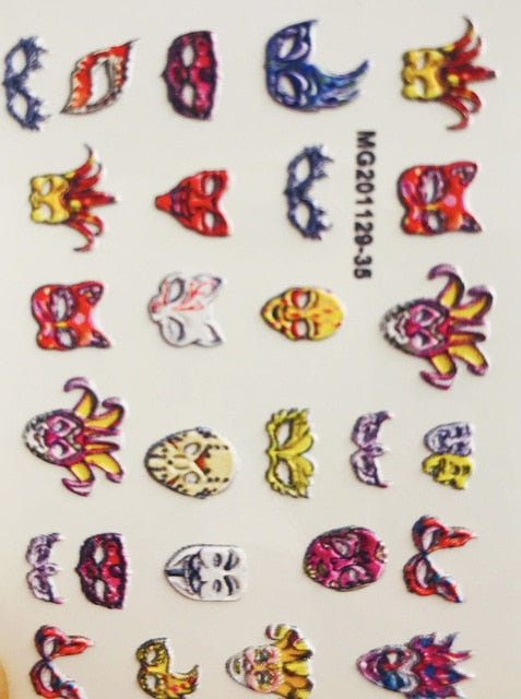 1pc 3D Acrylic Engraved Nail Sticker Embossed White&Pink Color Flower Water Decals Empaistic Nail Water Slide Decals Z0342