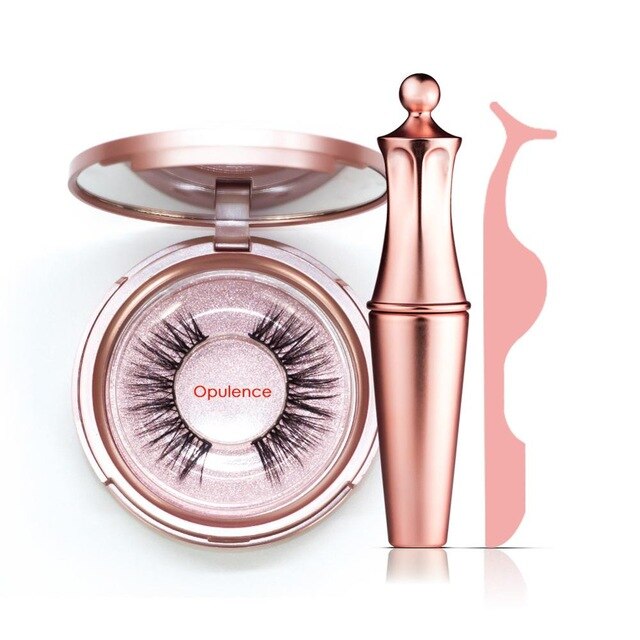 Magnetic Natural False Eyelashes With 5 Magnet & Eyeliner & Tweezers & Cute Gift Box Ships From USA Warehouse For Dropshipping
