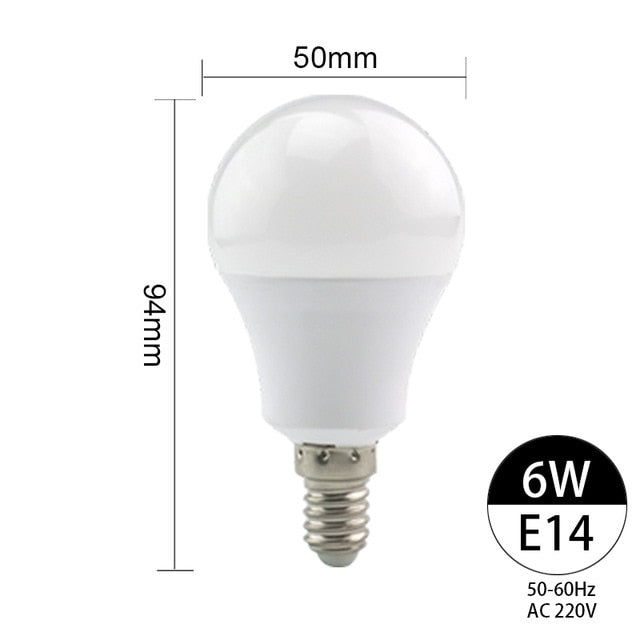 2pcs/lot LED E14 LED Bulb E27 LED Lamp AC 220V 230V 240V 3W 6W 9W 12W 15W 18W 20W Lampada LED Spotlight Table Lamp Lamps Light