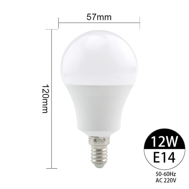 2pcs/lot LED E14 LED Bulb E27 LED Lamp AC 220V 230V 240V 3W 6W 9W 12W 15W 18W 20W Lampada LED Spotlight Table Lamp Lamps Light