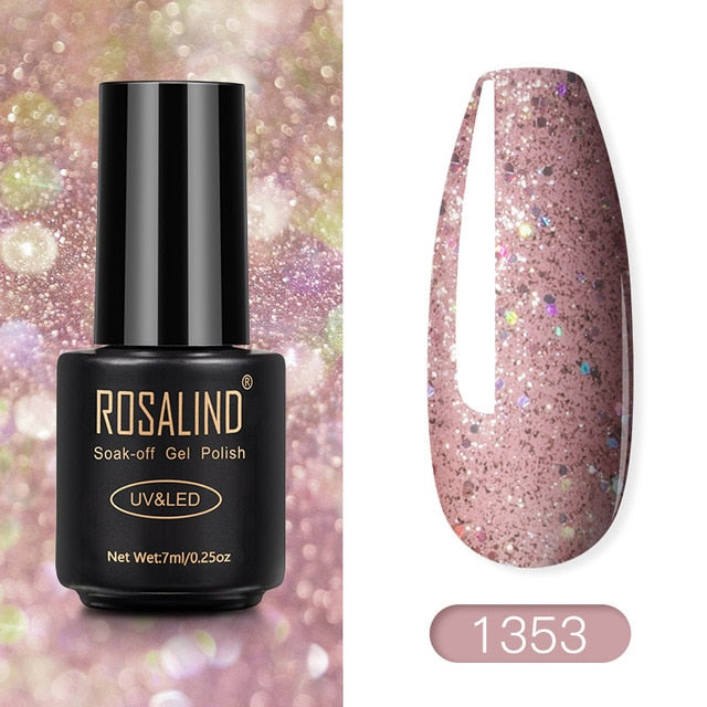 ROSALIND Nail Polish Red Nude Series Polish All For Manicure Nails Art Semi Permanent Gel UV LED Soff Off Hybrid Varnishes