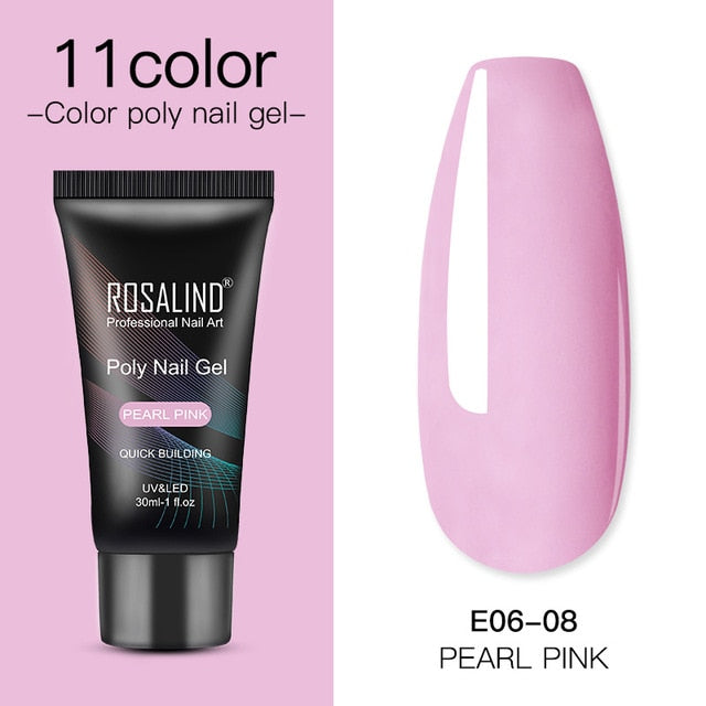 ROSALIND Poly Nail Gel For Nails Extension Finger nail art Manicure Acryl gel Varnish hybrid 30ML Poly UV Gel Polish Extension