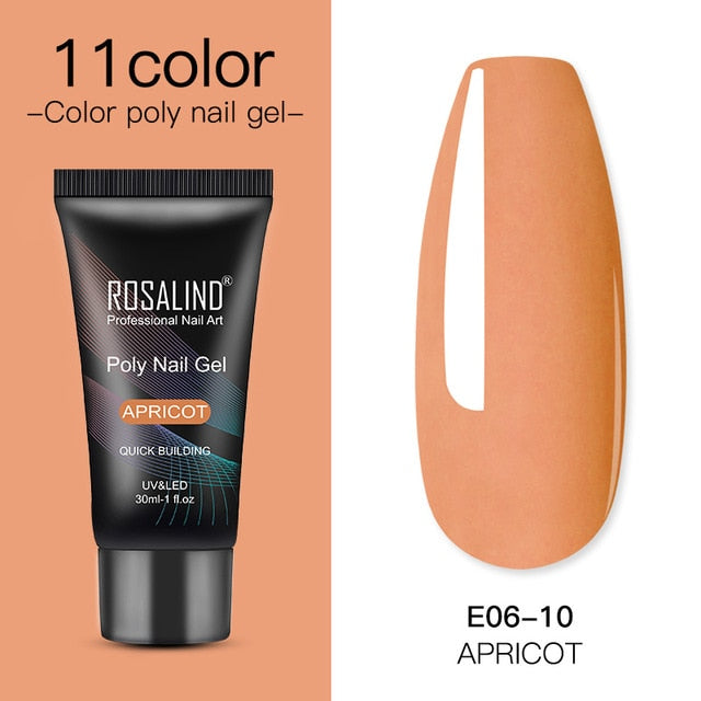 ROSALIND Poly Nail Gel For Nails Extension Finger nail art Manicure Acryl gel Varnish hybrid 30ML Poly UV Gel Polish Extension