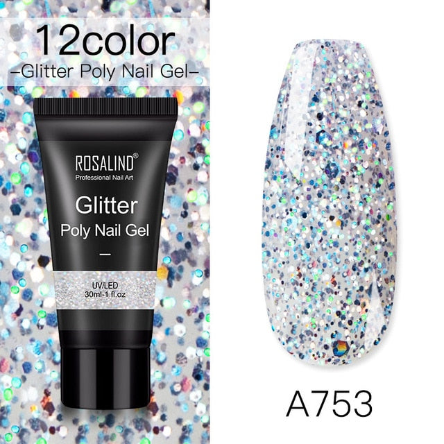 ROSALIND Poly Nail Gel For Nails Extension Finger nail art Manicure Acryl gel Varnish hybrid 30ML Poly UV Gel Polish Extension