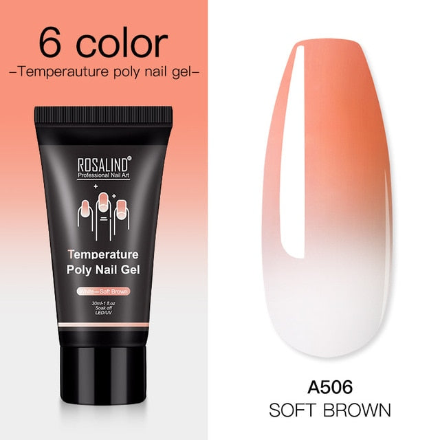 ROSALIND Poly Nail Gel For Nails Extension Finger nail art Manicure Acryl gel Varnish hybrid 30ML Poly UV Gel Polish Extension