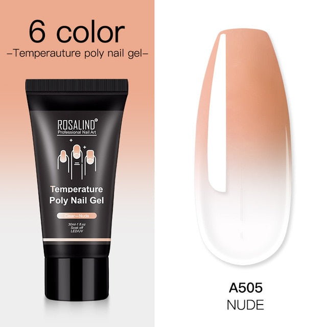 ROSALIND Poly Nail Gel For Nails Extension Finger nail art Manicure Acryl gel Varnish hybrid 30ML Poly UV Gel Polish Extension