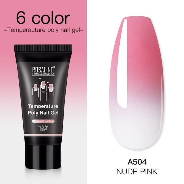 ROSALIND Poly Nail Gel For Nails Extension Finger nail art Manicure Acryl gel Varnish hybrid 30ML Poly UV Gel Polish Extension