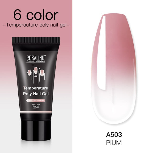 ROSALIND Poly Nail Gel For Nails Extension Finger nail art Manicure Acryl gel Varnish hybrid 30ML Poly UV Gel Polish Extension