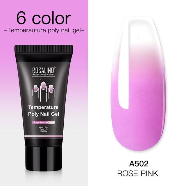 ROSALIND Poly Nail Gel For Nails Extension Finger nail art Manicure Acryl gel Varnish hybrid 30ML Poly UV Gel Polish Extension