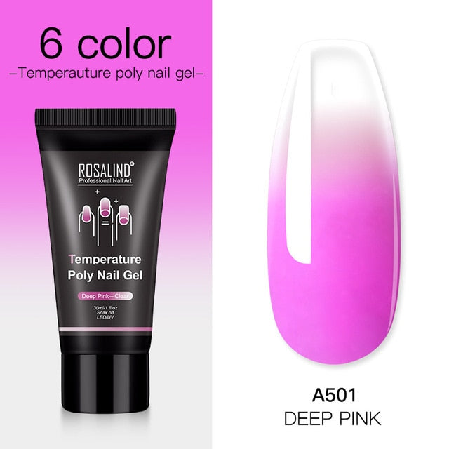 ROSALIND Poly Nail Gel For Nails Extension Finger nail art Manicure Acryl gel Varnish hybrid 30ML Poly UV Gel Polish Extension