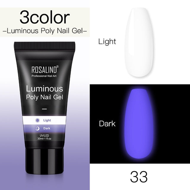 ROSALIND Poly Nail Gel For Nails Extension Finger nail art Manicure Acryl gel Varnish hybrid 30ML Poly UV Gel Polish Extension