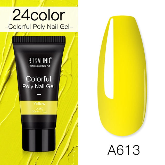 ROSALIND Poly Nail Gel For Nails Extension Finger nail art Manicure Acryl gel Varnish hybrid 30ML Poly UV Gel Polish Extension