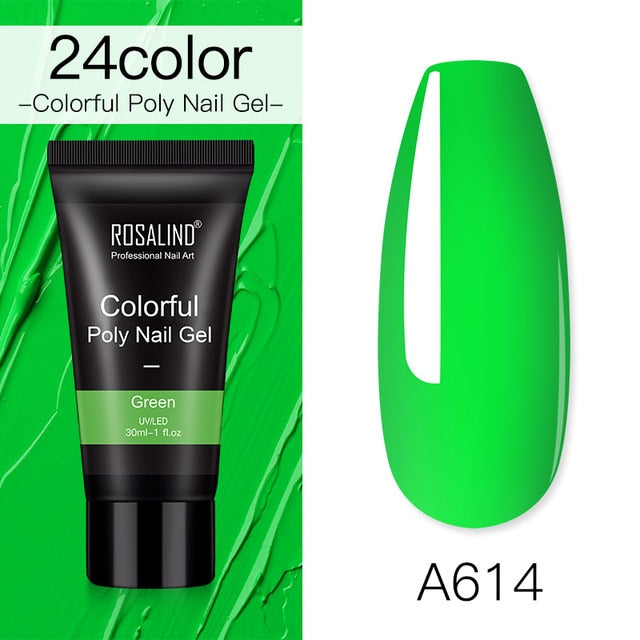 ROSALIND Poly Nail Gel For Nails Extension Finger nail art Manicure Acryl gel Varnish hybrid 30ML Poly UV Gel Polish Extension