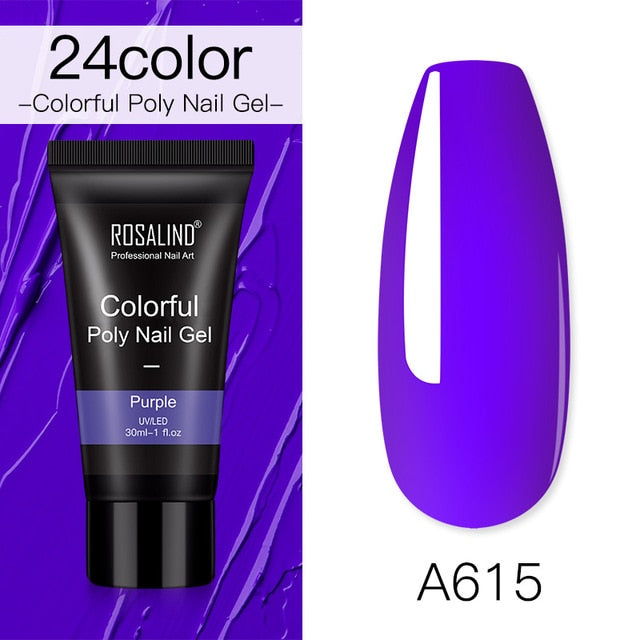 ROSALIND Poly Nail Gel For Nails Extension Finger nail art Manicure Acryl gel Varnish hybrid 30ML Poly UV Gel Polish Extension