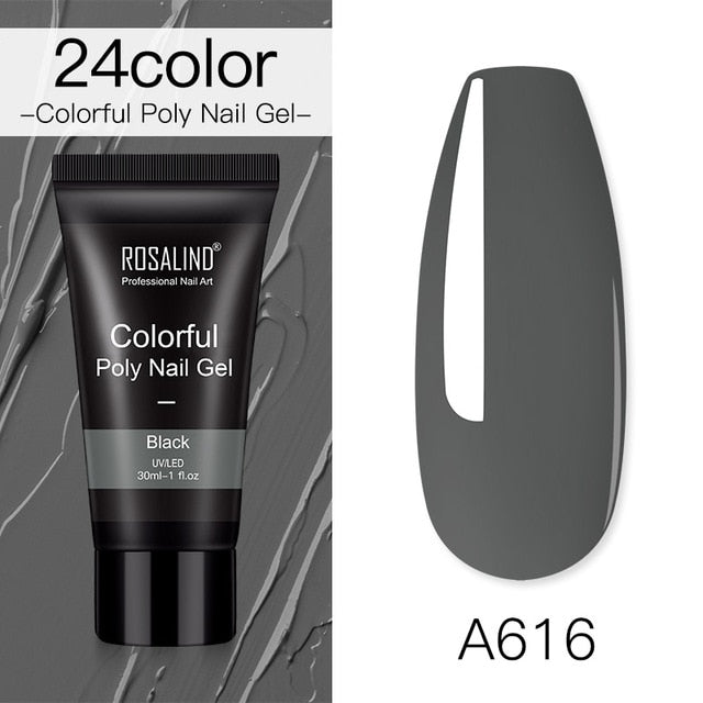 ROSALIND Poly Nail Gel For Nails Extension Finger nail art Manicure Acryl gel Varnish hybrid 30ML Poly UV Gel Polish Extension