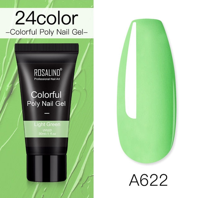 ROSALIND Poly Nail Gel For Nails Extension Finger nail art Manicure Acryl gel Varnish hybrid 30ML Poly UV Gel Polish Extension