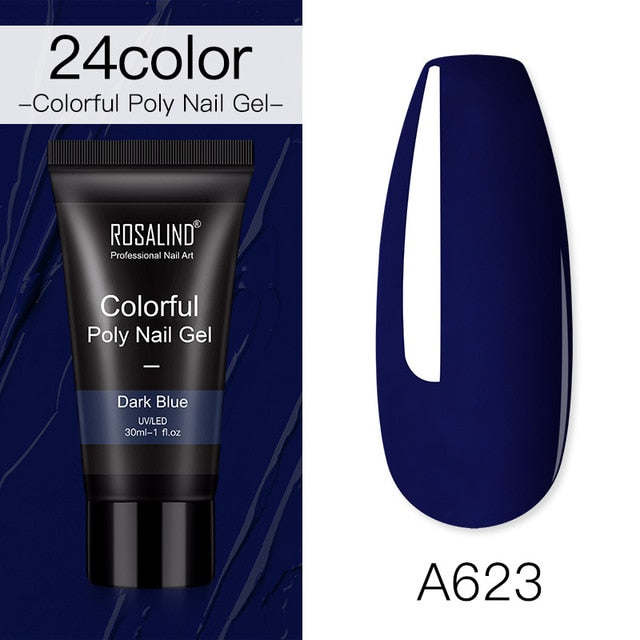 ROSALIND Poly Nail Gel For Nails Extension Finger nail art Manicure Acryl gel Varnish hybrid 30ML Poly UV Gel Polish Extension