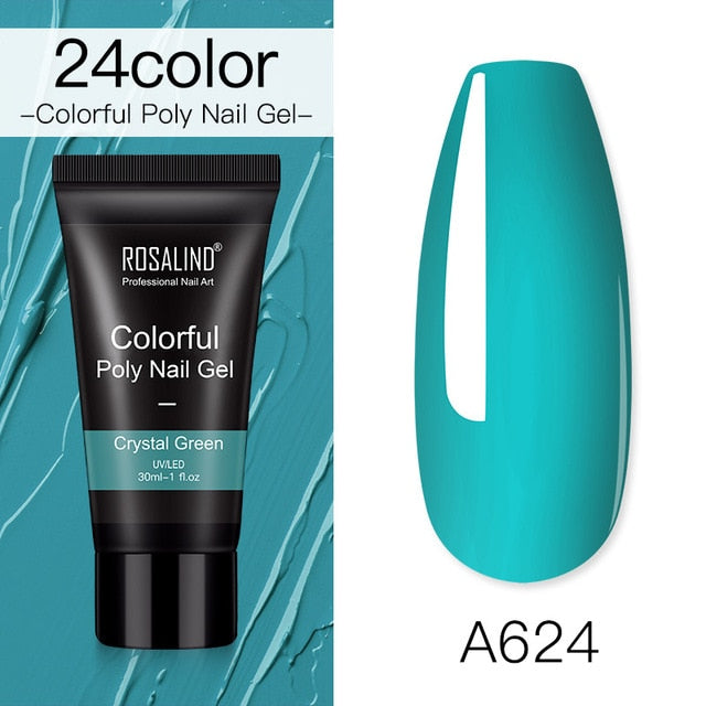 ROSALIND Poly Nail Gel For Nails Extension Finger nail art Manicure Acryl gel Varnish hybrid 30ML Poly UV Gel Polish Extension