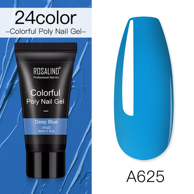 ROSALIND Poly Nail Gel For Nails Extension Finger nail art Manicure Acryl gel Varnish hybrid 30ML Poly UV Gel Polish Extension