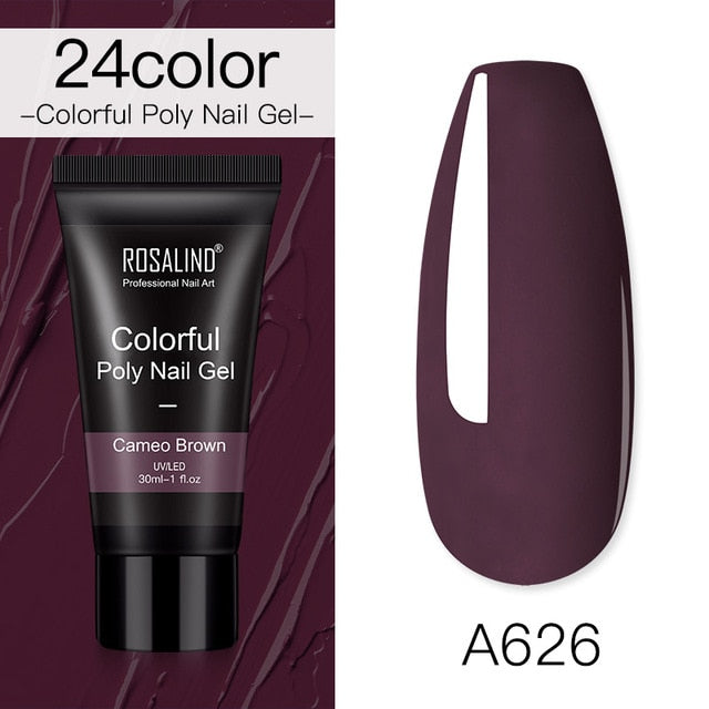 ROSALIND Poly Nail Gel For Nails Extension Finger nail art Manicure Acryl gel Varnish hybrid 30ML Poly UV Gel Polish Extension