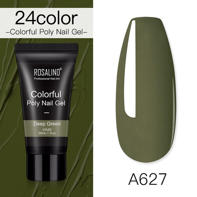ROSALIND Poly Nail Gel For Nails Extension Finger nail art Manicure Acryl gel Varnish hybrid 30ML Poly UV Gel Polish Extension