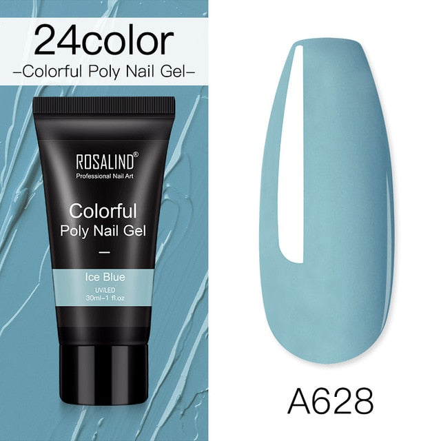 ROSALIND Poly Nail Gel For Nails Extension Finger nail art Manicure Acryl gel Varnish hybrid 30ML Poly UV Gel Polish Extension