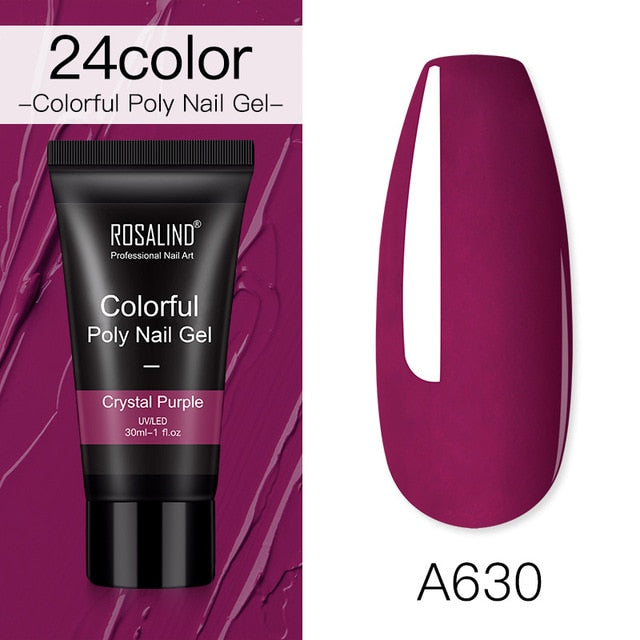 ROSALIND Poly Nail Gel For Nails Extension Finger nail art Manicure Acryl gel Varnish hybrid 30ML Poly UV Gel Polish Extension