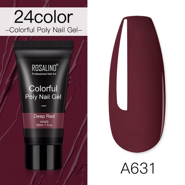 ROSALIND Poly Nail Gel For Nails Extension Finger nail art Manicure Acryl gel Varnish hybrid 30ML Poly UV Gel Polish Extension