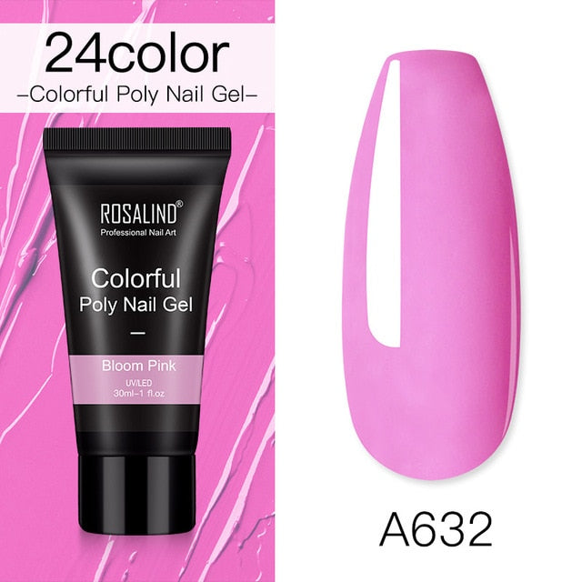 ROSALIND Poly Nail Gel For Nails Extension Finger nail art Manicure Acryl gel Varnish hybrid 30ML Poly UV Gel Polish Extension