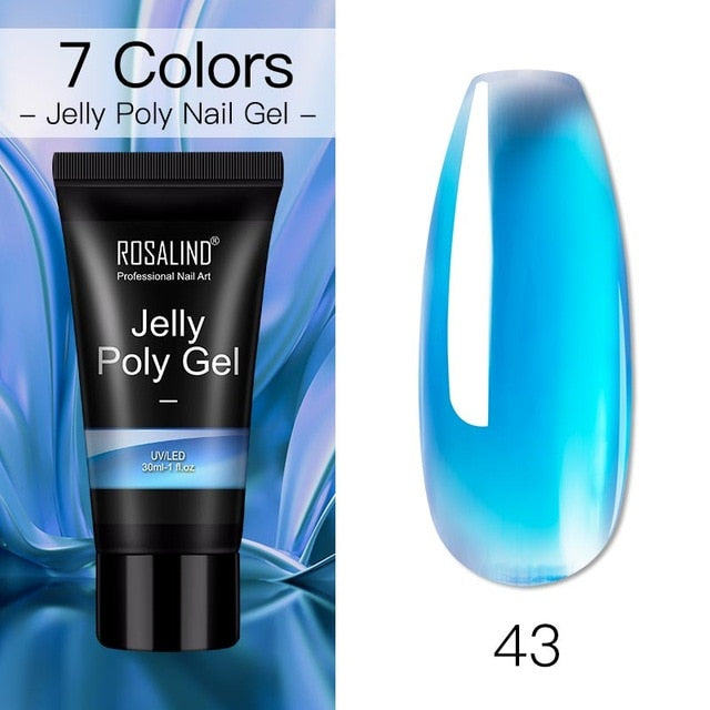 ROSALIND Poly Nail Gel For Nails Extension Finger nail art Manicure Acryl gel Varnish hybrid 30ML Poly UV Gel Polish Extension