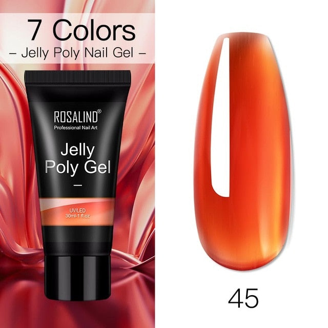 ROSALIND Poly Nail Gel For Nails Extension Finger nail art Manicure Acryl gel Varnish hybrid 30ML Poly UV Gel Polish Extension