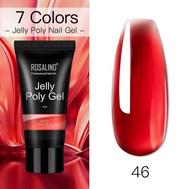 ROSALIND Poly Nail Gel For Nails Extension Finger nail art Manicure Acryl gel Varnish hybrid 30ML Poly UV Gel Polish Extension