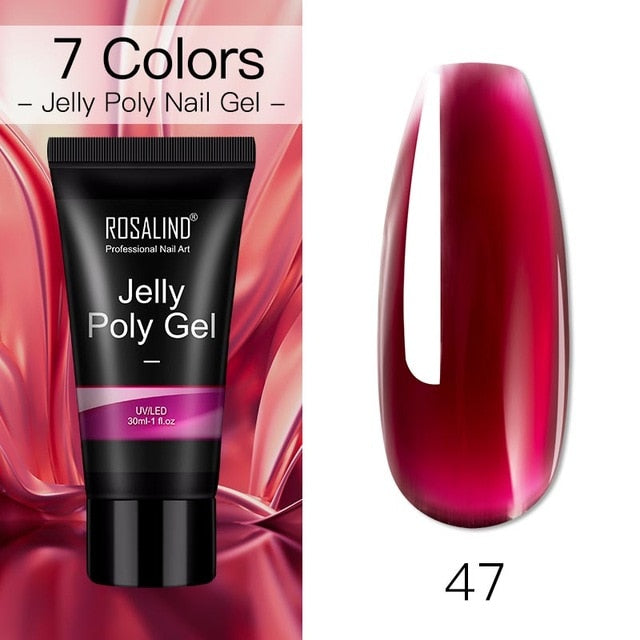 ROSALIND Poly Nail Gel For Nails Extension Finger nail art Manicure Acryl gel Varnish hybrid 30ML Poly UV Gel Polish Extension