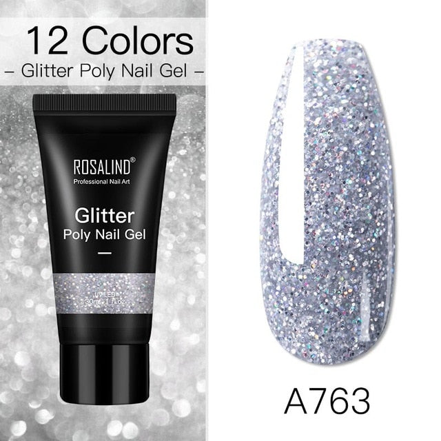 ROSALIND Poly Nail Gel For Nails Extension Finger nail art Manicure Acryl gel Varnish hybrid 30ML Poly UV Gel Polish Extension